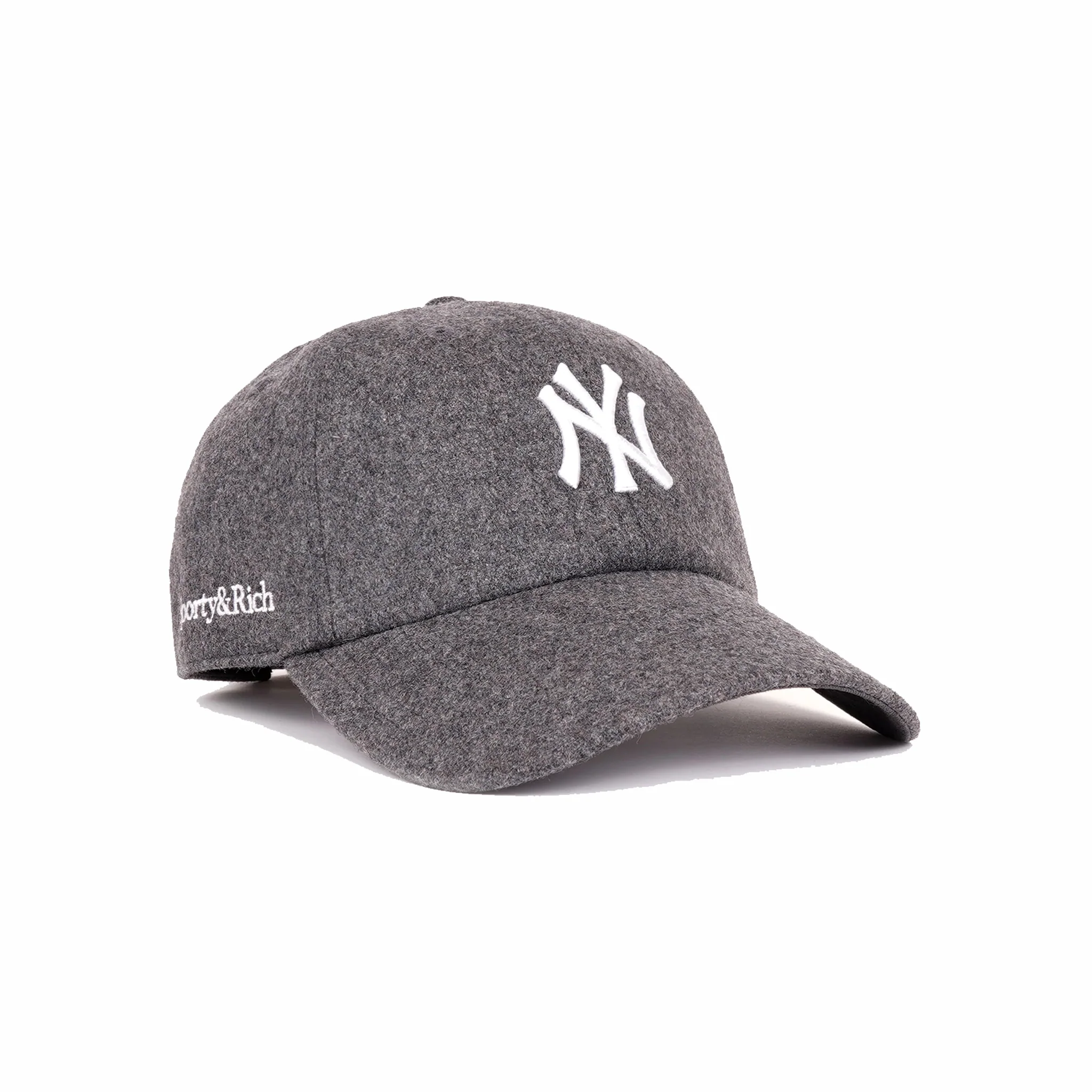 Sporty & Rich Yankees Serif Wool Hat (Dark Grey) - Image 2