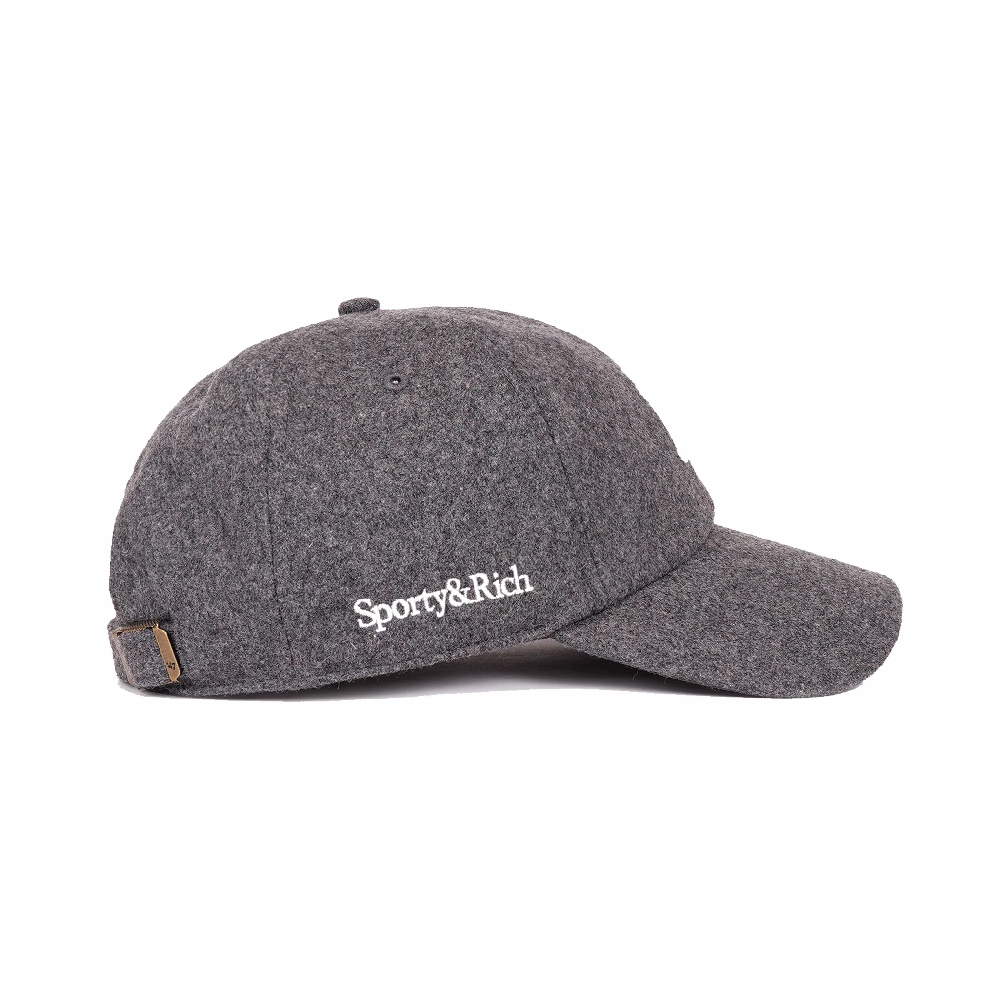 Sporty & Rich Yankees Serif Wool Hat (Dark Grey) - Image 3