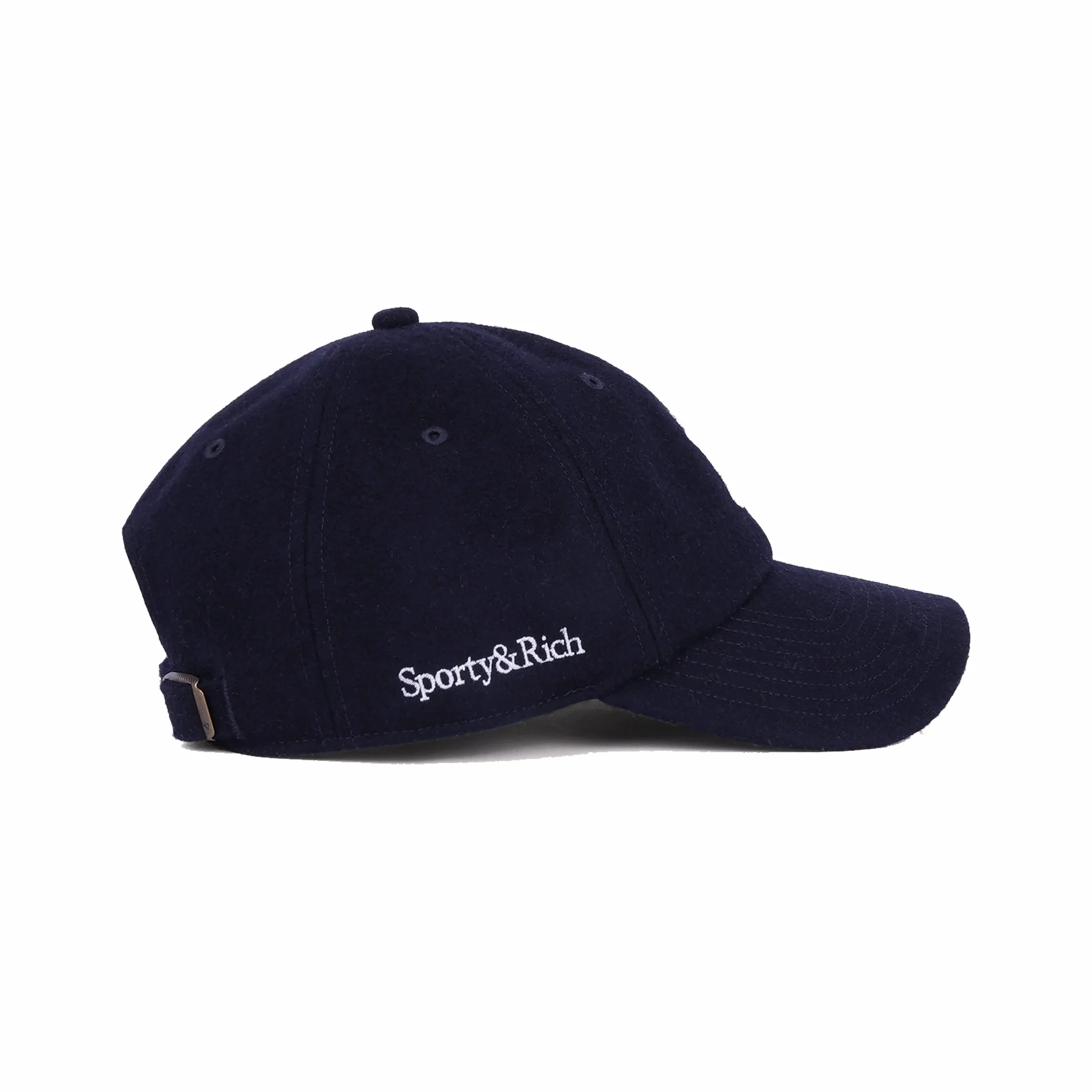 Sporty & Rich Yankees Serif Wool Hat (Dark Navy/White) - Image 2