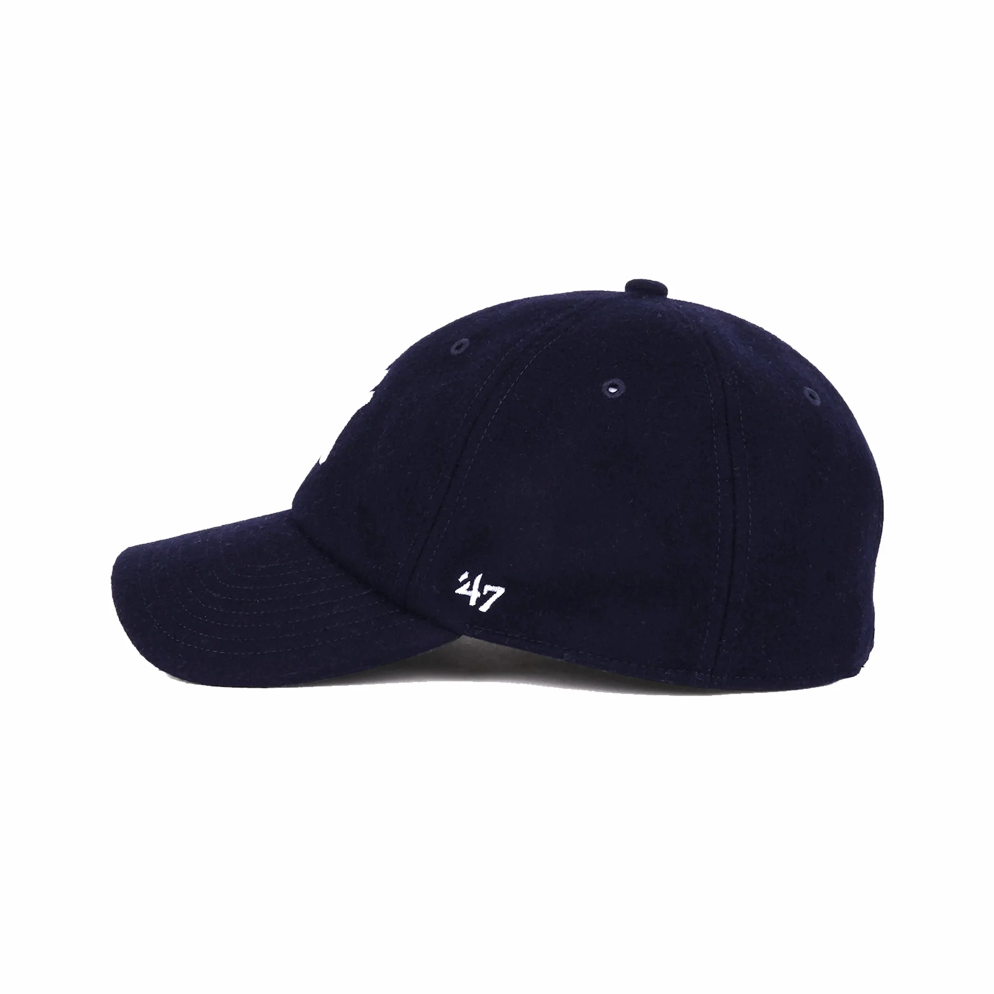 Sporty & Rich Yankees Serif Wool Hat (Dark Navy/White) - Image 3