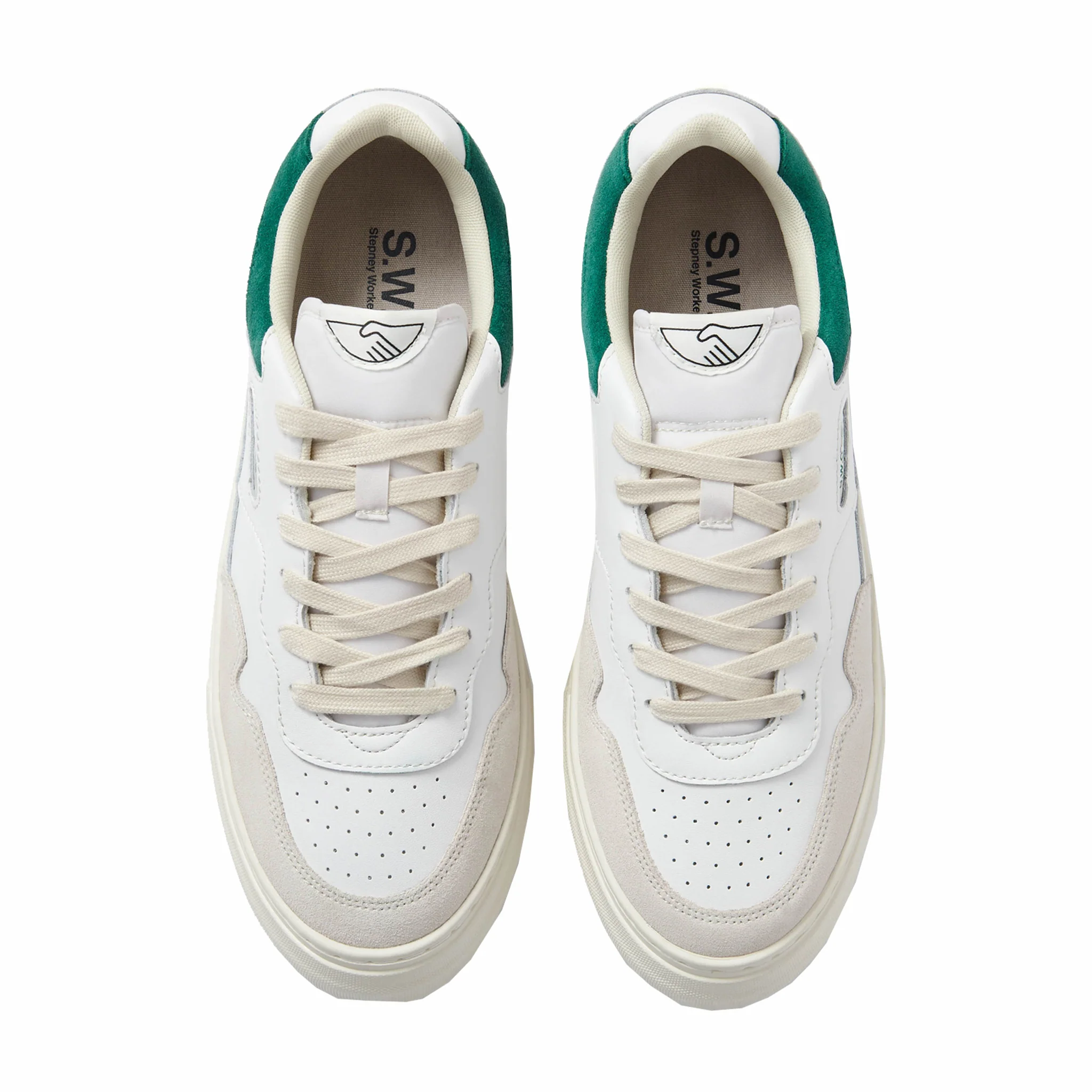 Stepney Workers Club Pearl Leather (White/Green) - Image 3
