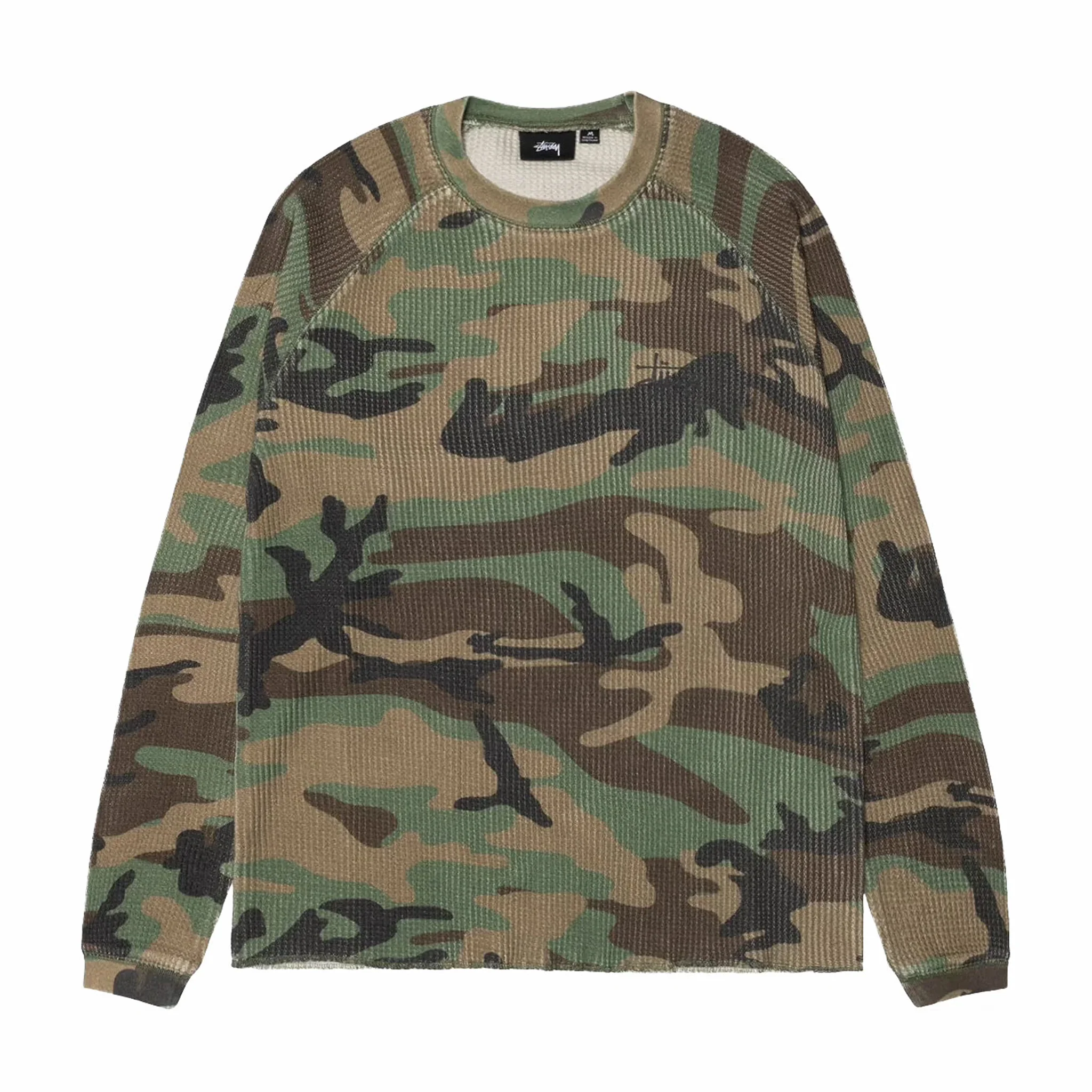 Stüssy Basic Stock Raglan Thermal (Woodland Camo) - Image 2