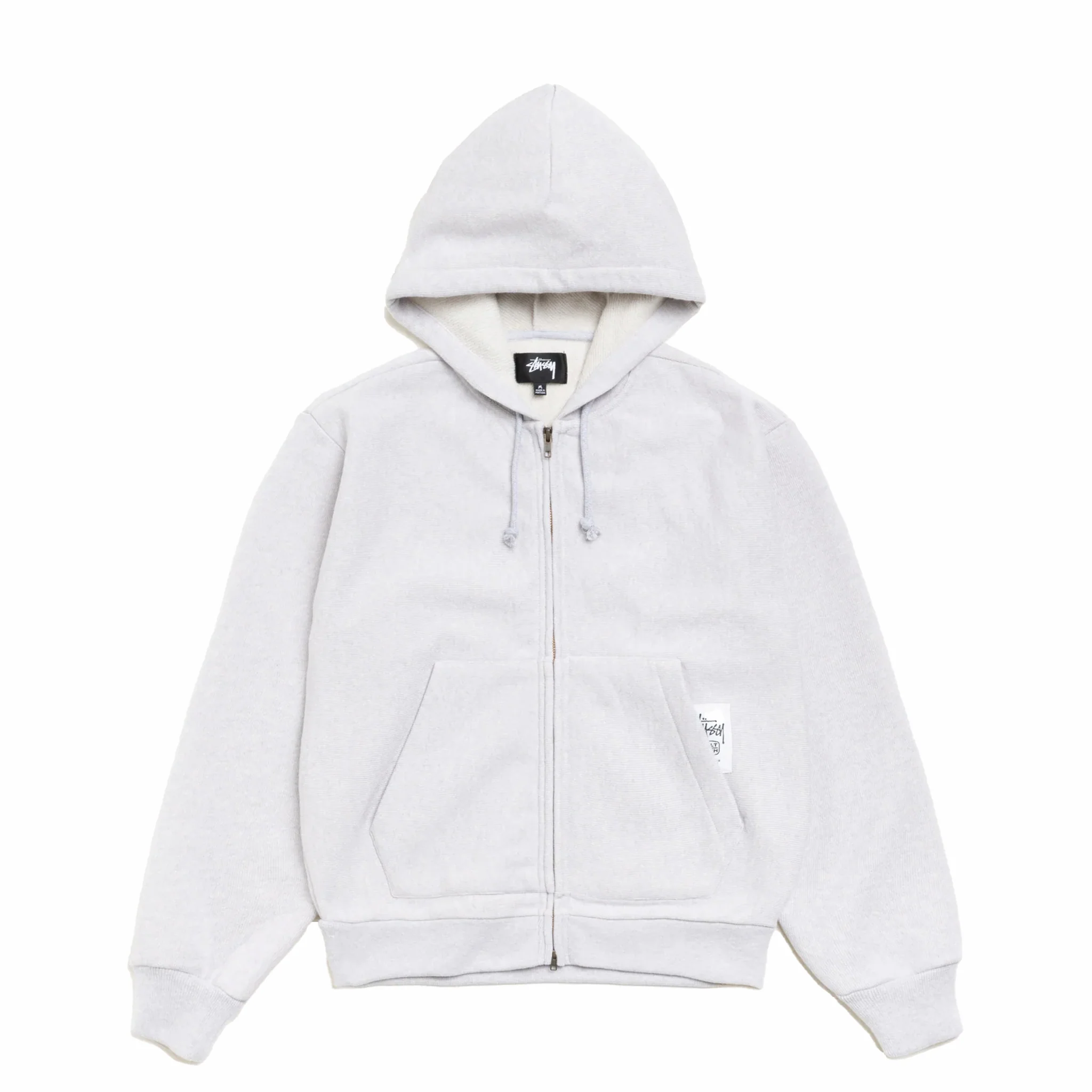 Stussy Brass Knit Zip Hoodie (Ash Heather)