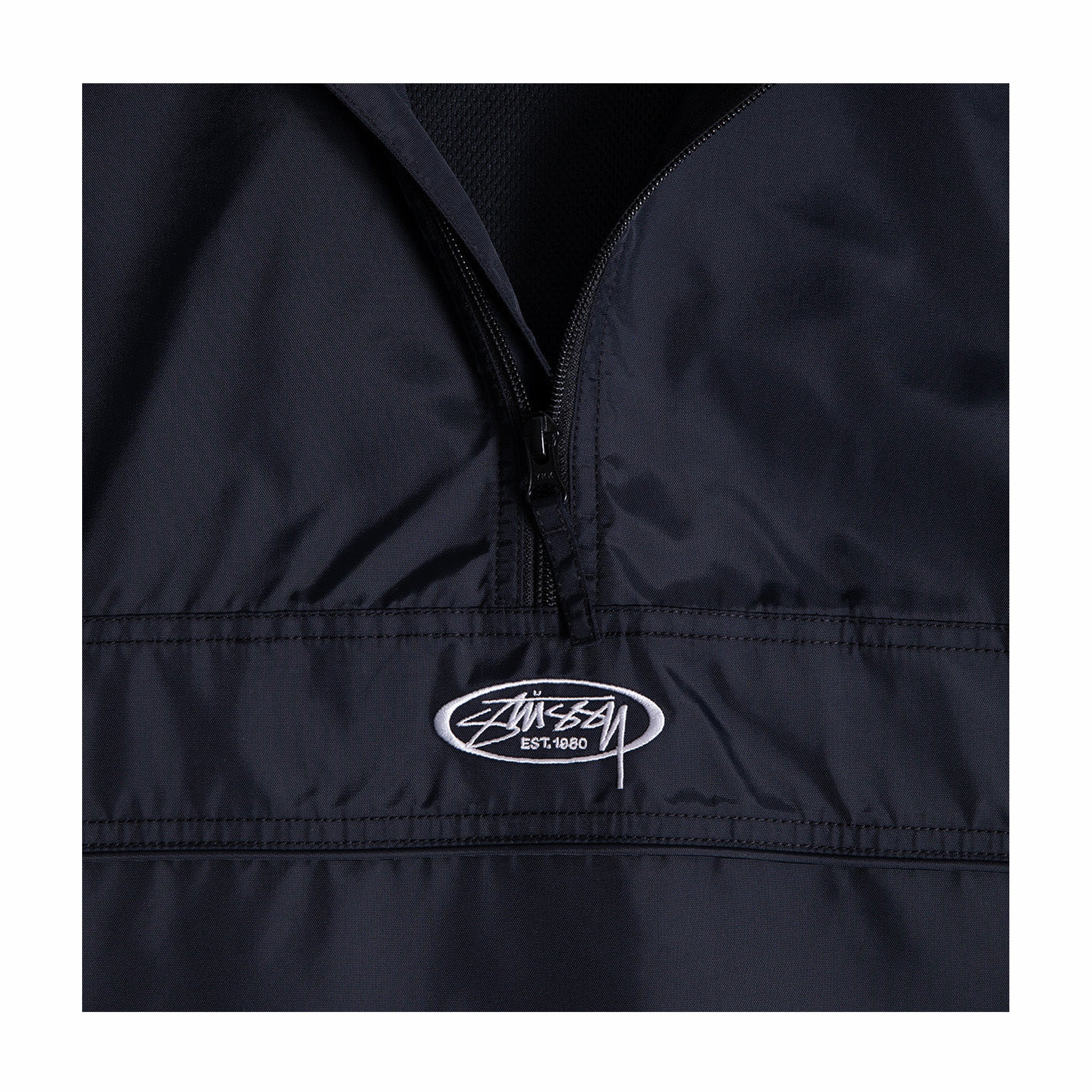 Stüssy Lightweight Pullover Jacket (Black) - Image 3