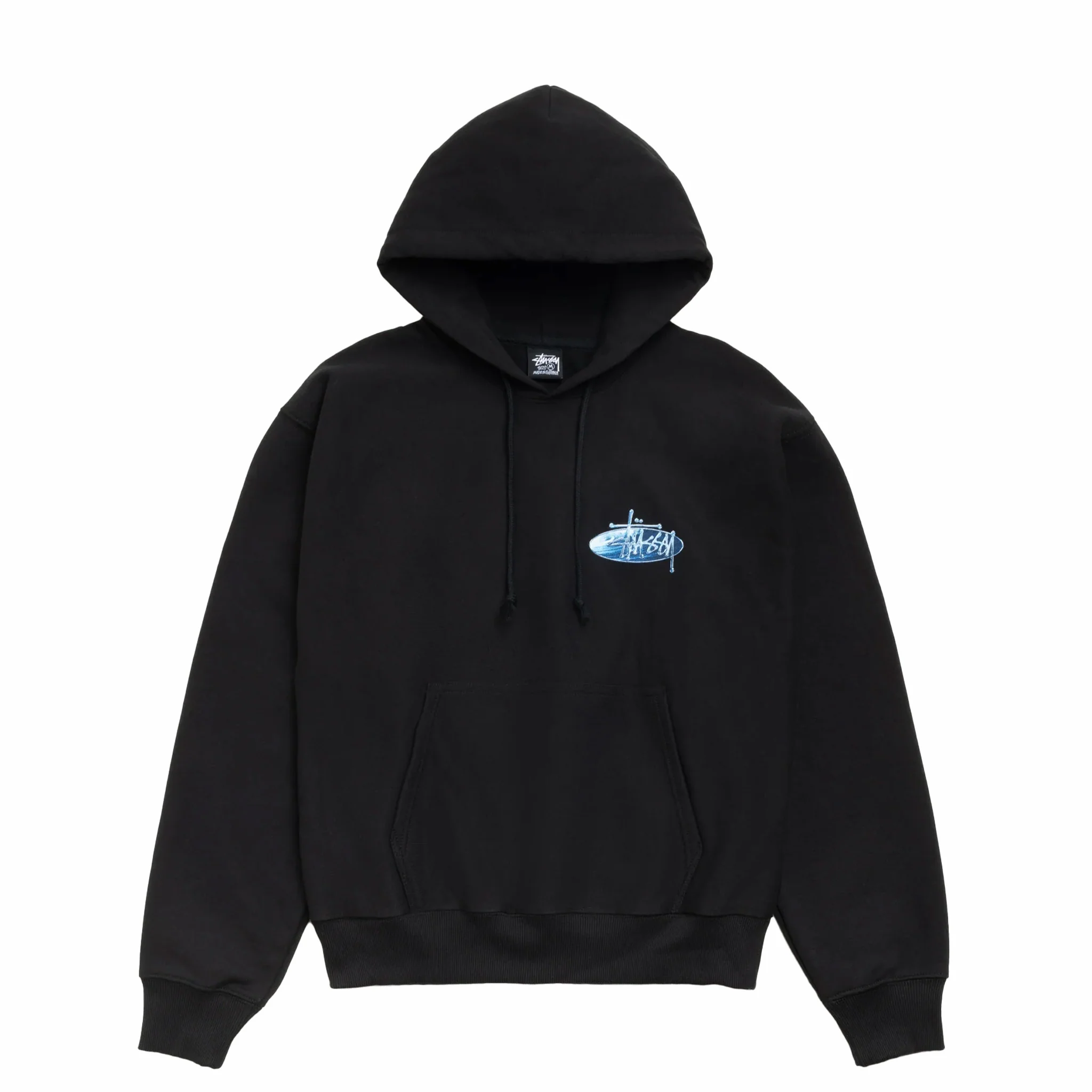 Stüssy Wave Oval Hoodie (Black)