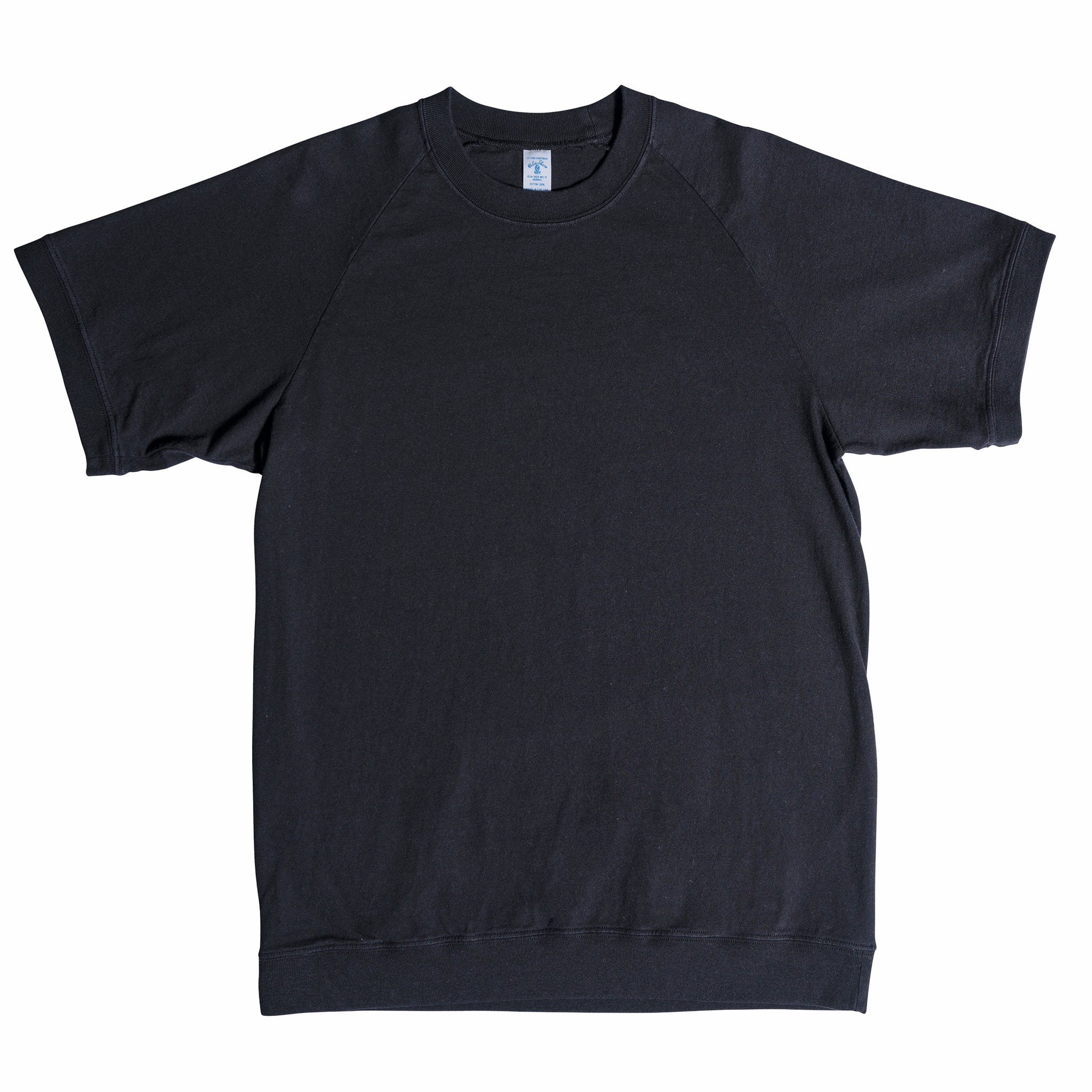 Velva Sheen Short Sleeve 14/1 Cotton Raglan T-Shirt - Pigment Dyed (Jet Black)
