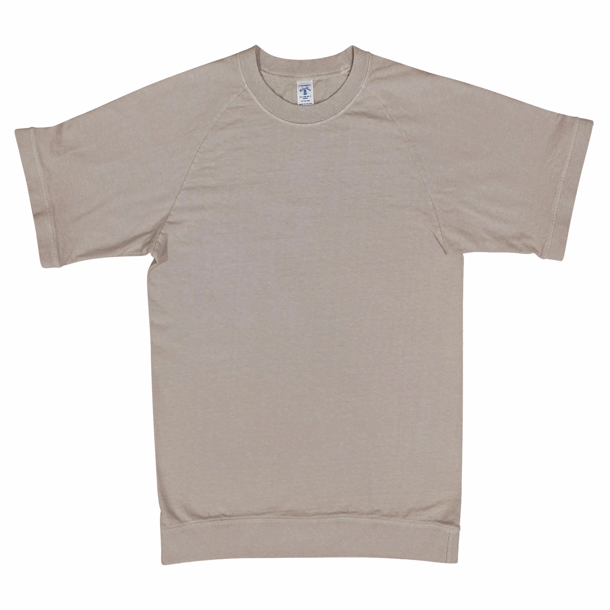 Velva Sheen Short Sleeve 14/1 Cotton Raglan T-Shirt - Pigment Dyed (Oatmilk)