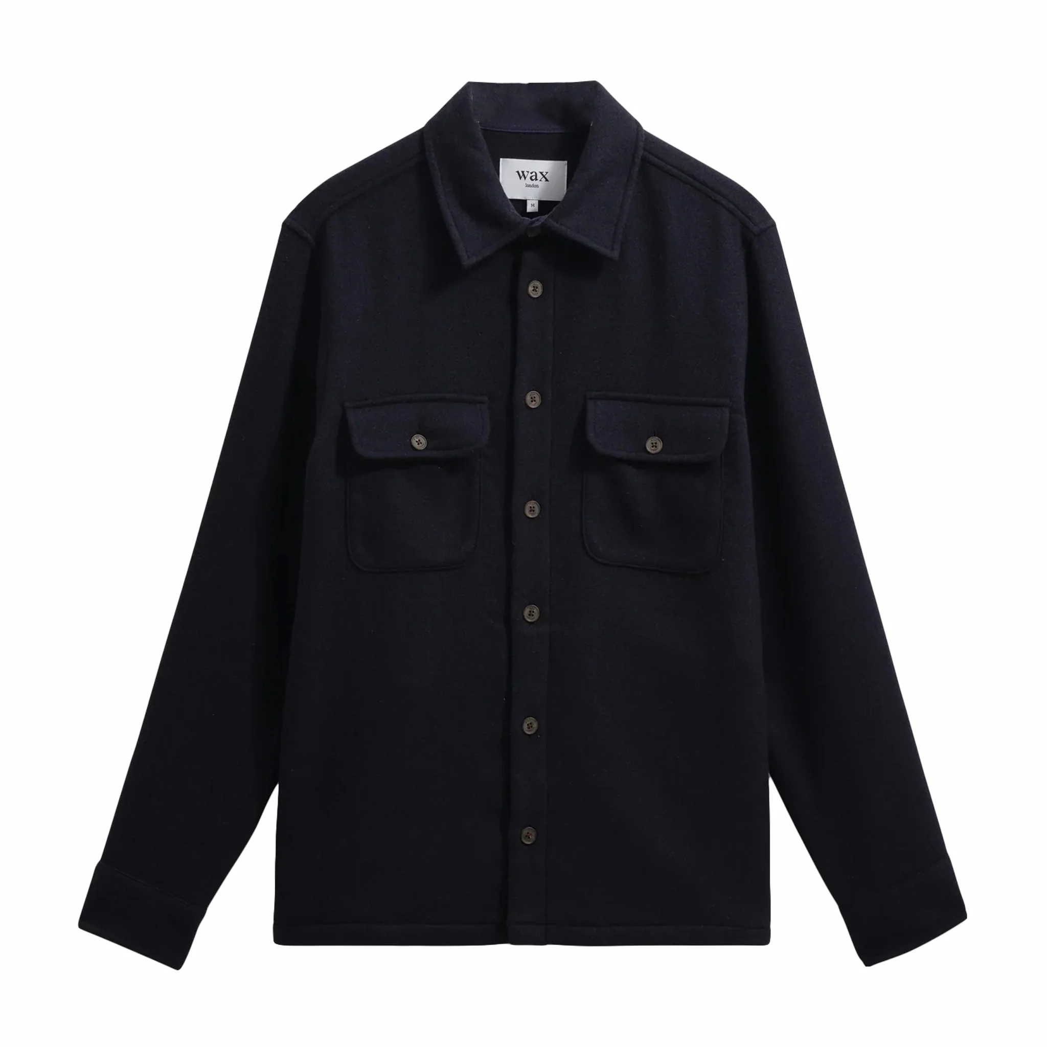 Wax London Lomond Overshirt - Thick Wool Blend (Navy)
