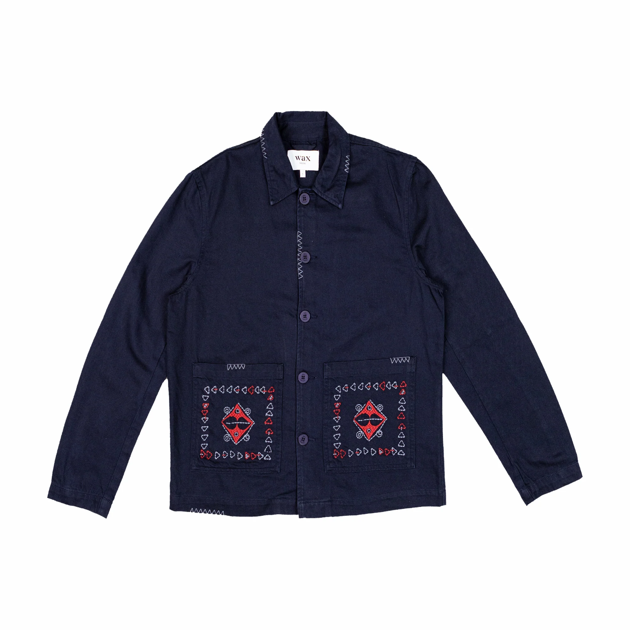 Wax London Mews Embroidered Jacket (Navy)