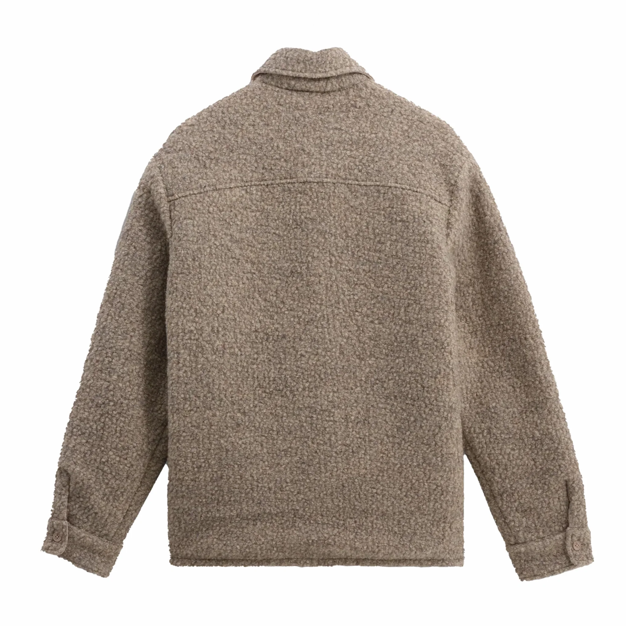 Wax London Mount Reversible Overshirt - Bobble Wool (Natural) - Image 2