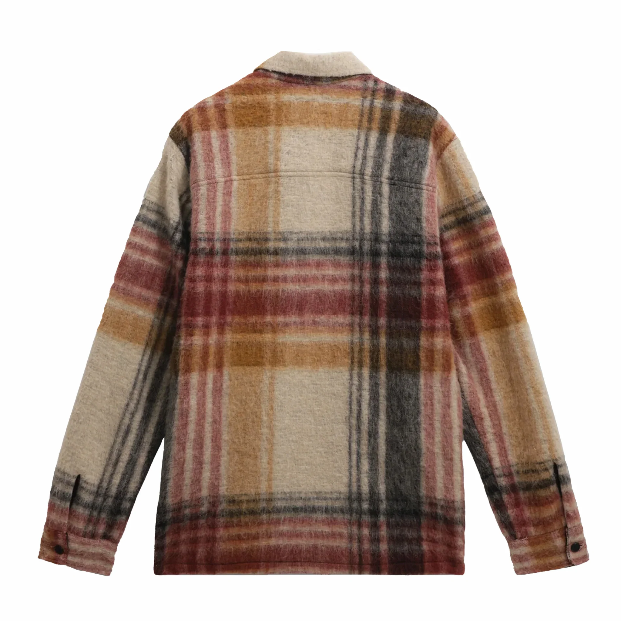 Wax London Nolan Overshirt - Wool Blend Check (Natural/Multi) - Image 2