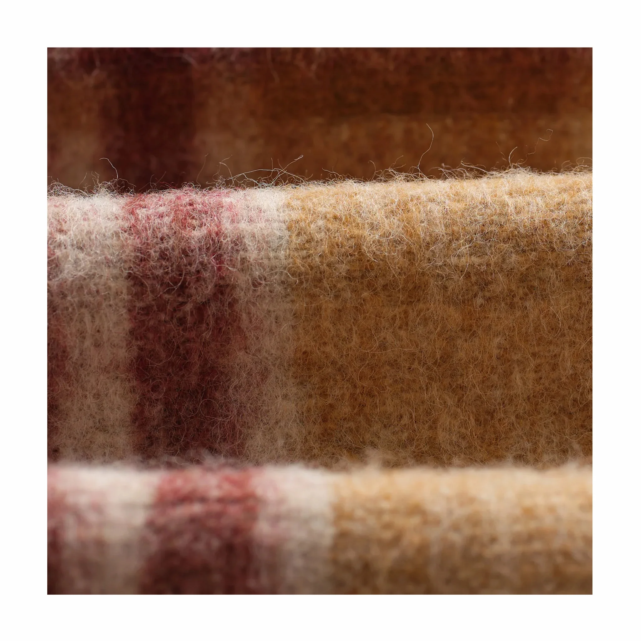 Wax London Nolan Overshirt - Wool Blend Check (Natural/Multi) - Image 3