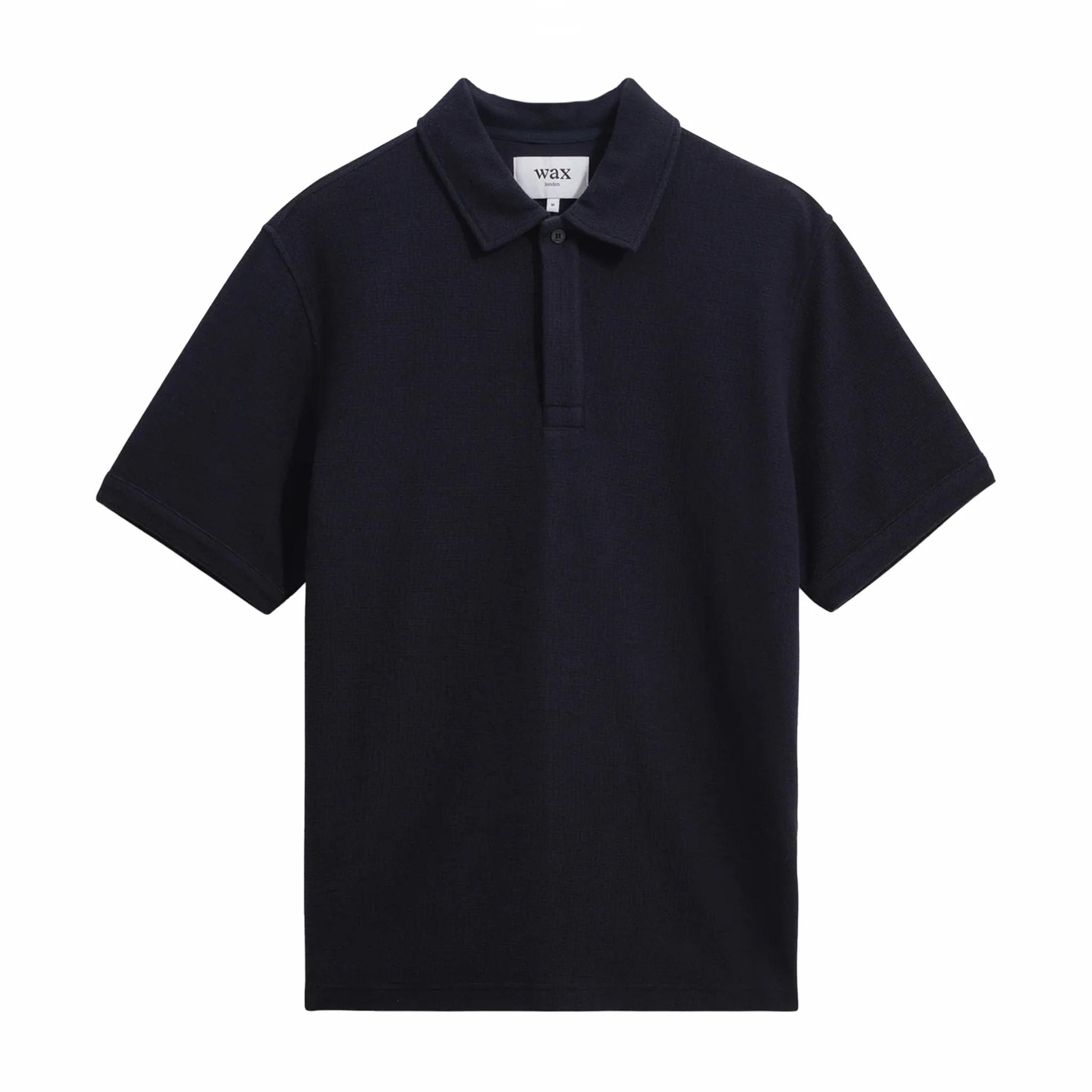 Wax London Shore SS Polo - Mini Texture (Navy)