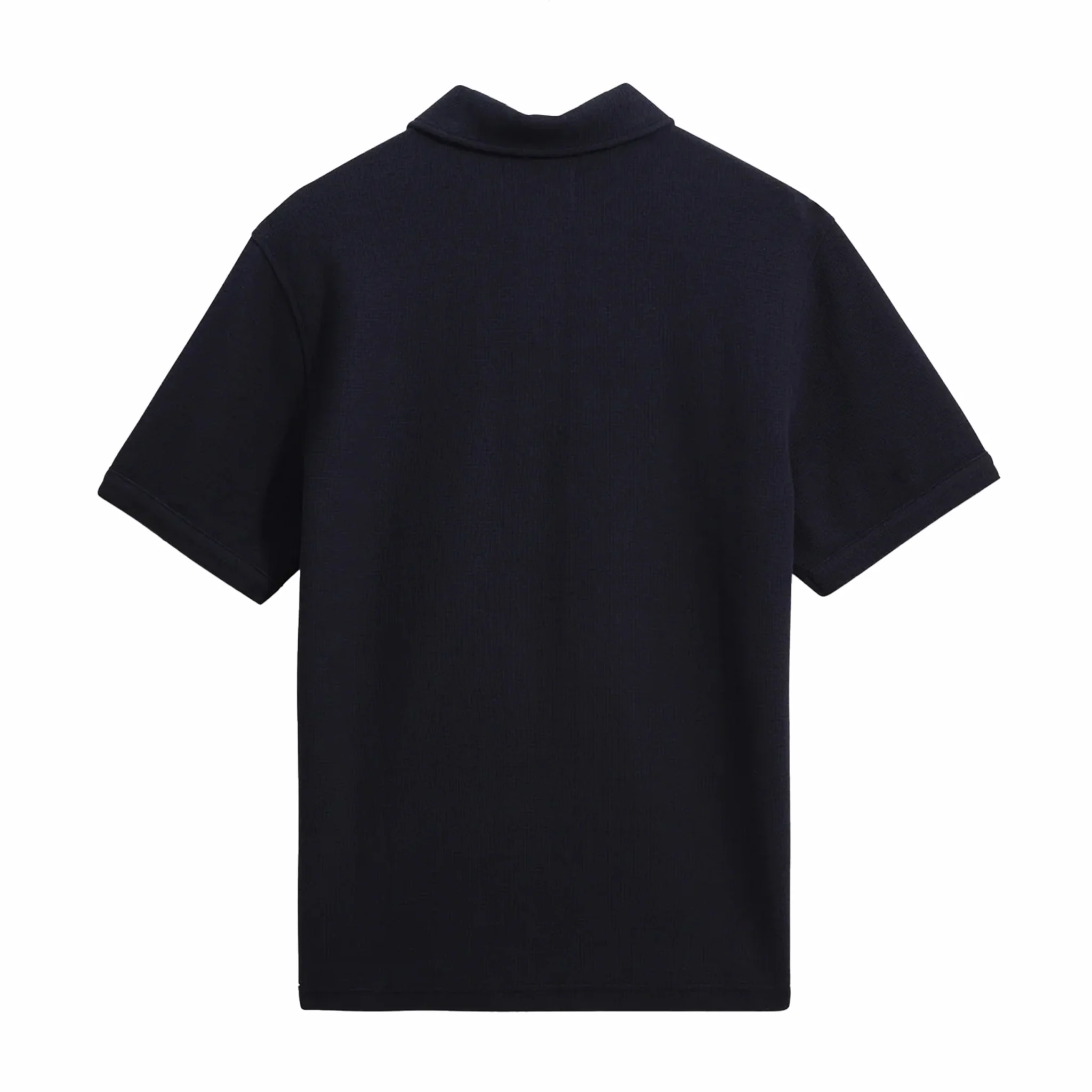 Wax London Shore SS Polo - Mini Texture (Navy) - Image 2