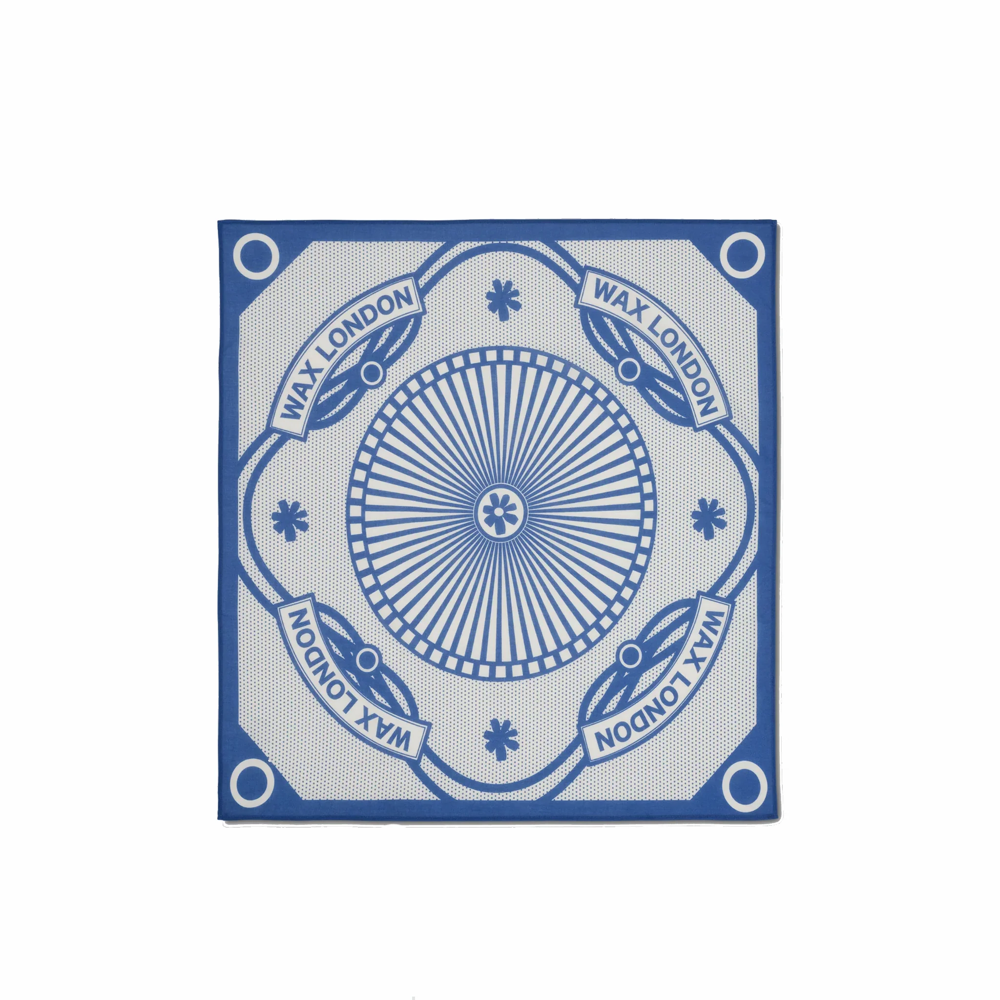 Wax London Sloane Neckscarf - Wax Bandana (Ecru/Blue)