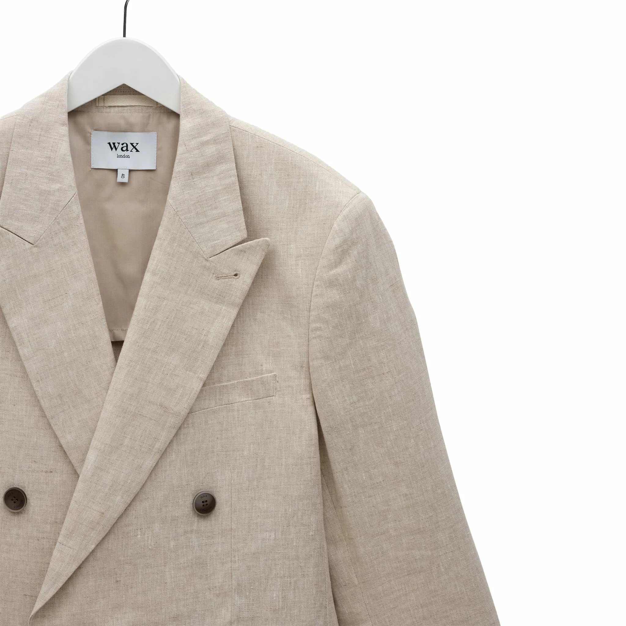 Wax London Vigo Blazer - Linen (Natural) - Image 3