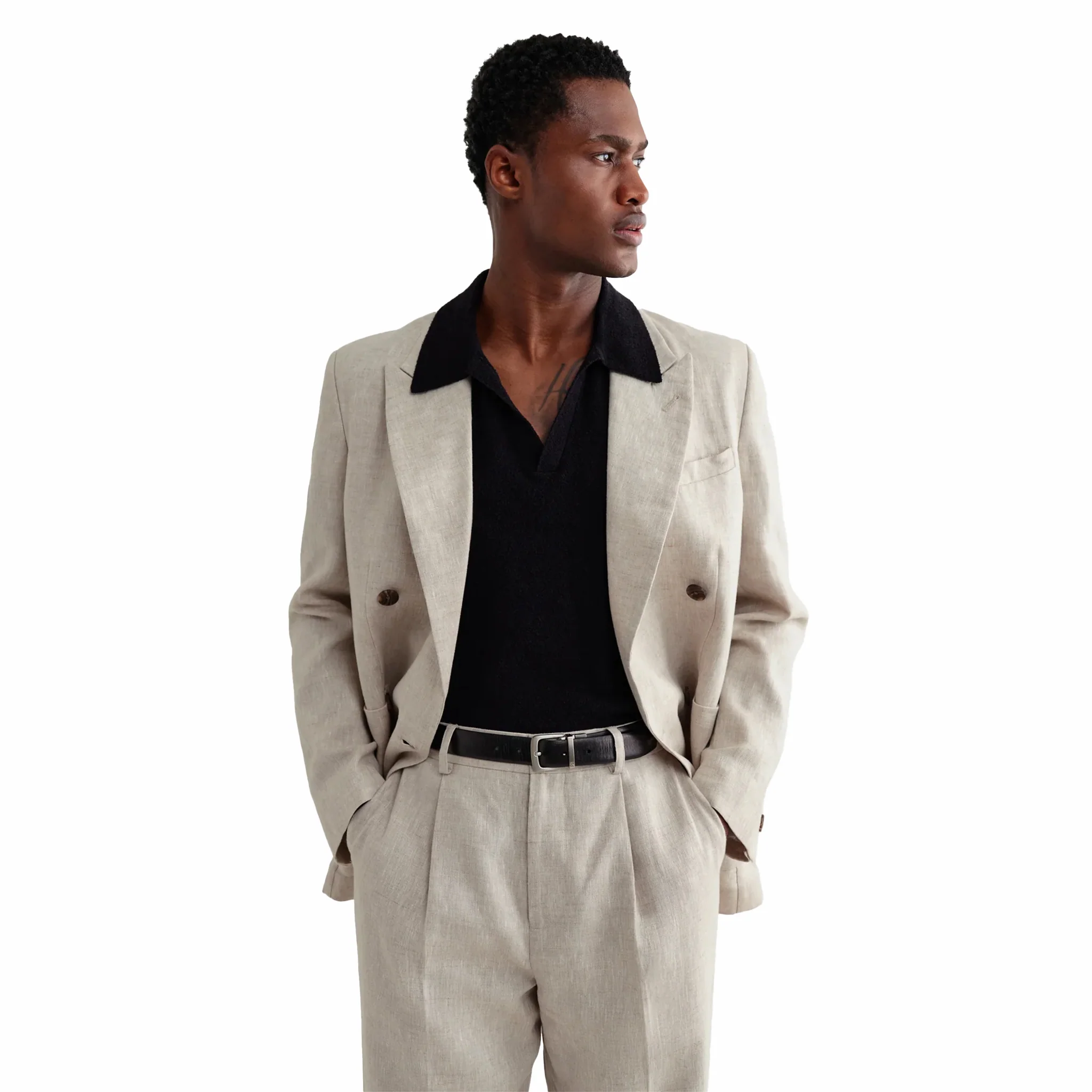 Wax London Vigo Blazer - Linen (Natural) - Image 4