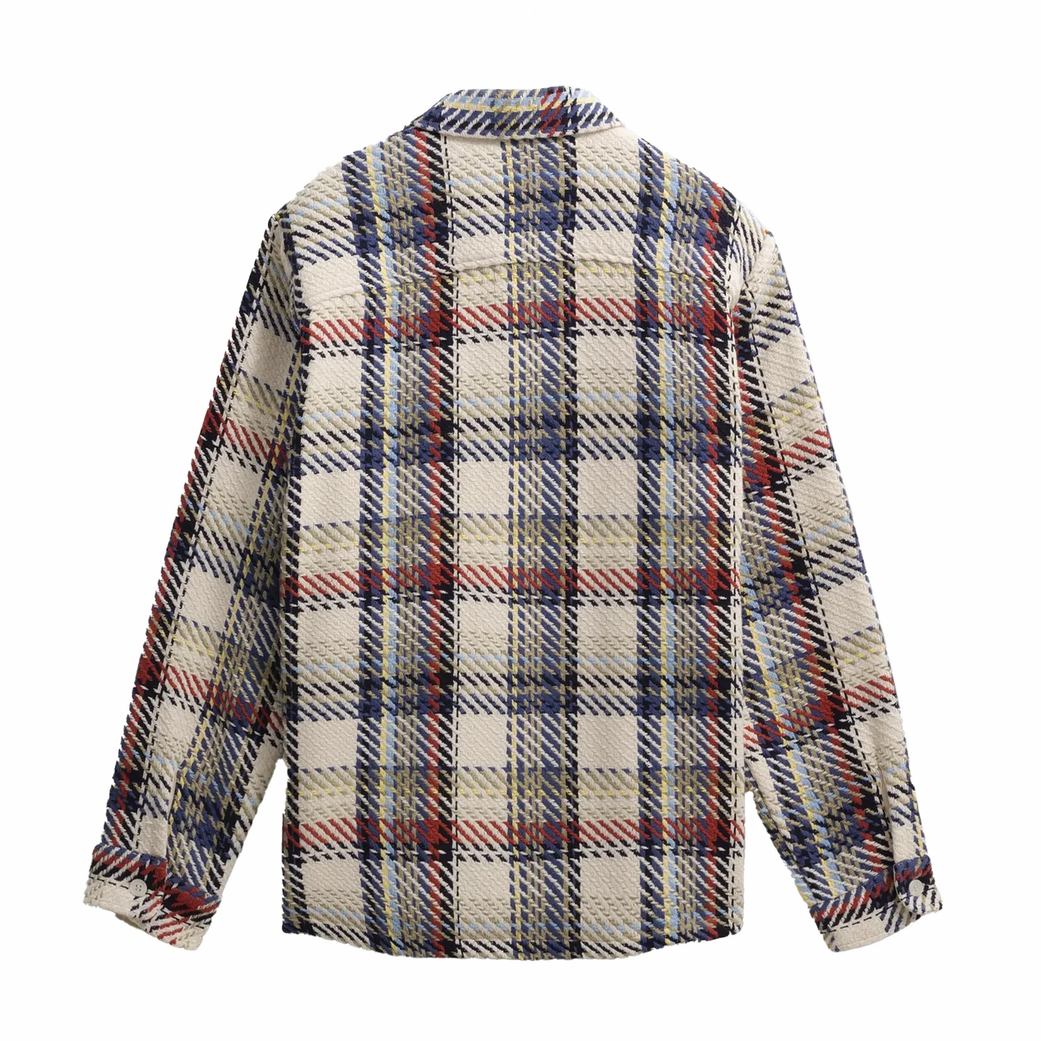 Wax London Whiting Overshirt - Jazz Weave (Ecru/Multi) - Image 2
