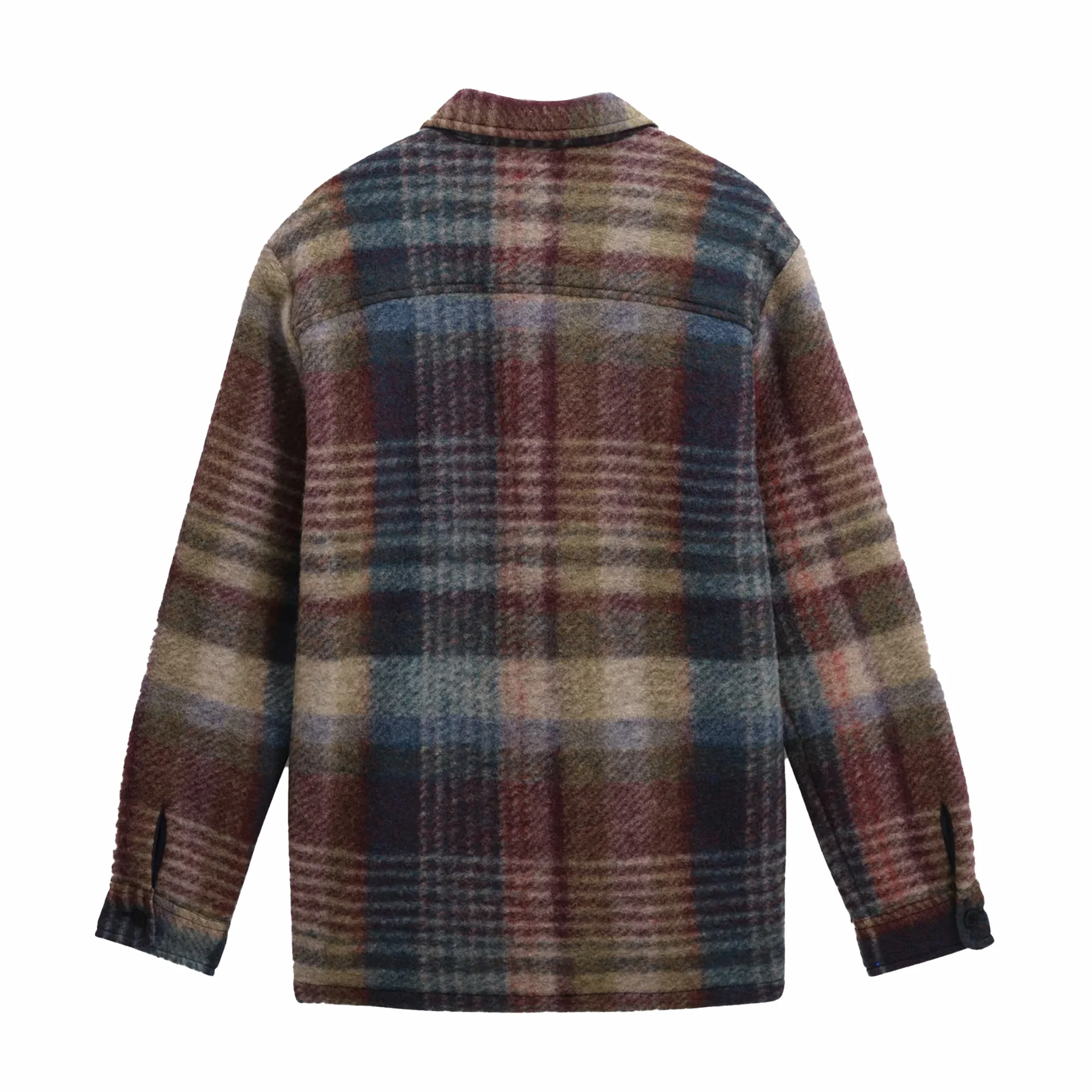 Wax London Whiting Overshirt - Wool Blend Check (Blue/Multi) - Image 2