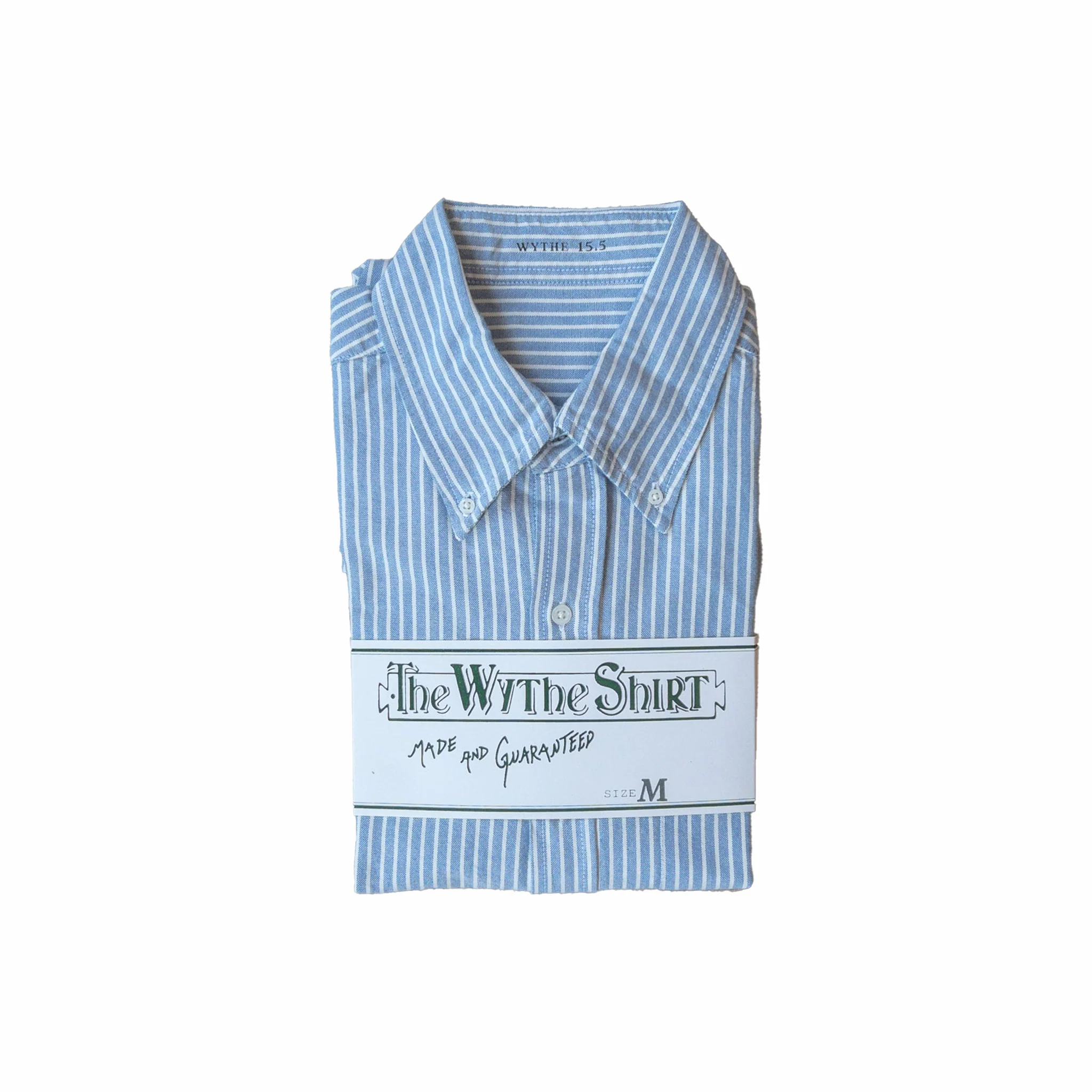 Wythe Oxford Cloth Button Down Shirt (Blue/White Stripe) - Image 4