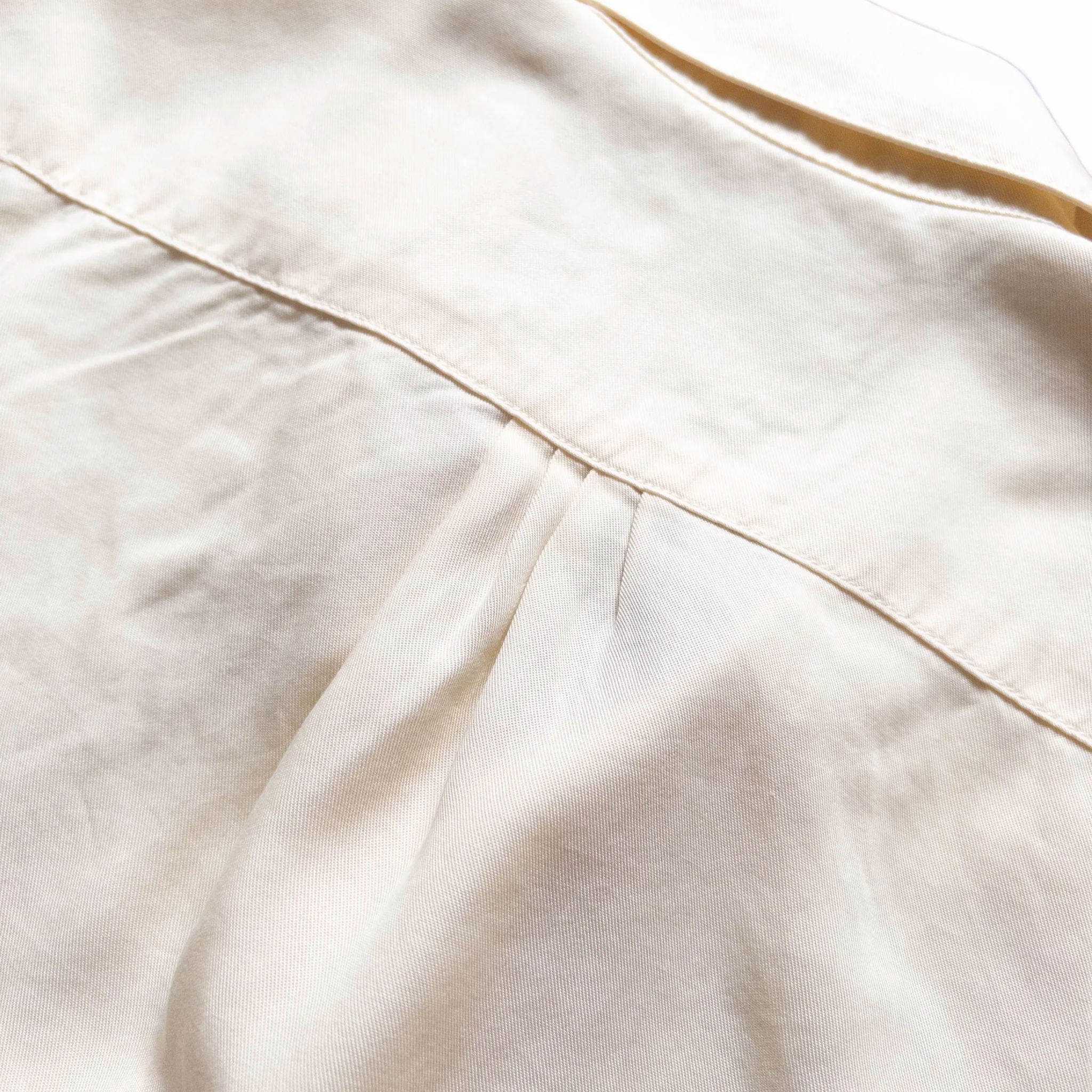 Wythe Tencel Gabardine Pearlsnap Shirt (Buttermilk) - Image 3